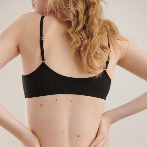 NWT UO Out From Under Kate Pointelle Black Bralette - Picture 2 of 5